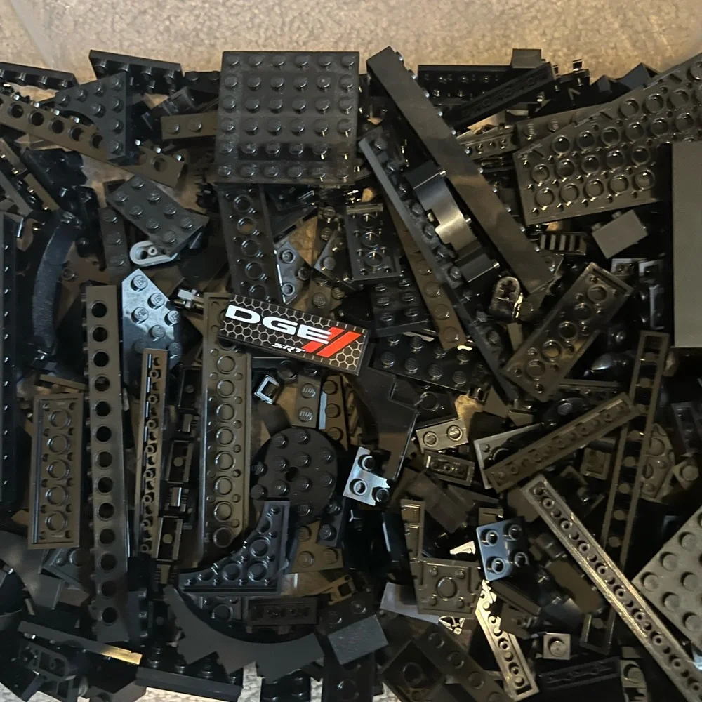 LEGO Small Black Accessories , Spare Parts And Small Brick Pieces. 14oz